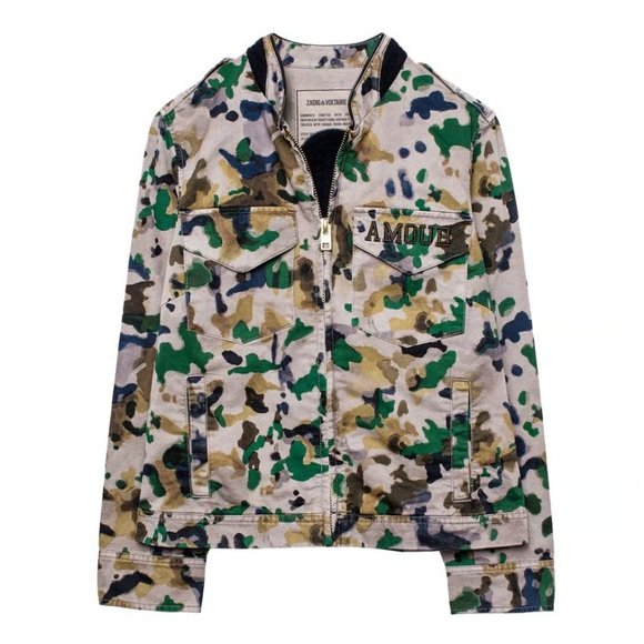 Zadig & Voltaire Kavy Watercolor Camo Jacket - Picture 5 of 6